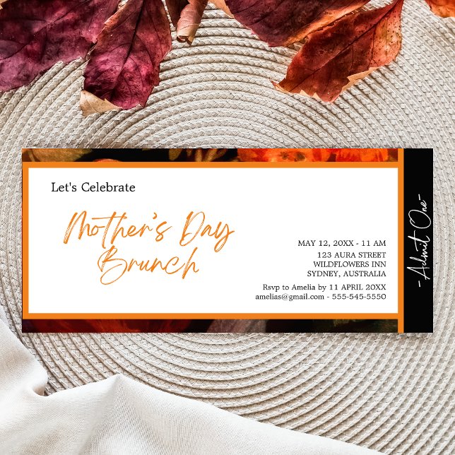 Invitación Moderno y elegante brunch de la madre (Subido por el creador)