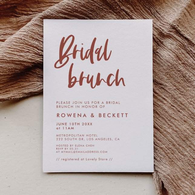Invitación Moderno y elegante brunch de nevado rosado (Subido por el creador)