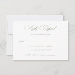 Invitación Moderno y elegante caligrafía Script Wedding RSVP