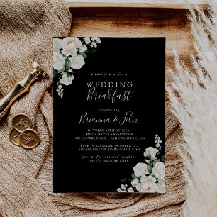Invitación Moderno y elegante desayuno Boda con flores de mar