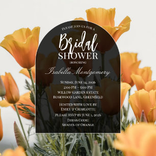 Invitación Moderno y elegante desayuno nupcial floral de amap
