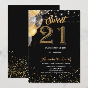 Invitación Moderno y elegante dulce 21