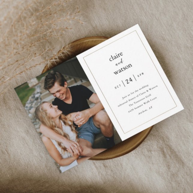Invitación Moderno y elegante ensayo de bodas (Subido por el creador)