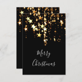 Invitación moderno y elegante Estrellas de oro de Navidad