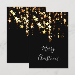 Invitación moderno y elegante Estrellas de oro de Navidad