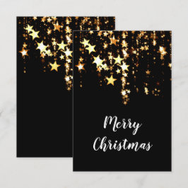 Invitación moderno y elegante Estrellas de oro de Navidad