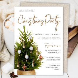 Invitación Moderno y elegante Fiesta de árbol de Navidad