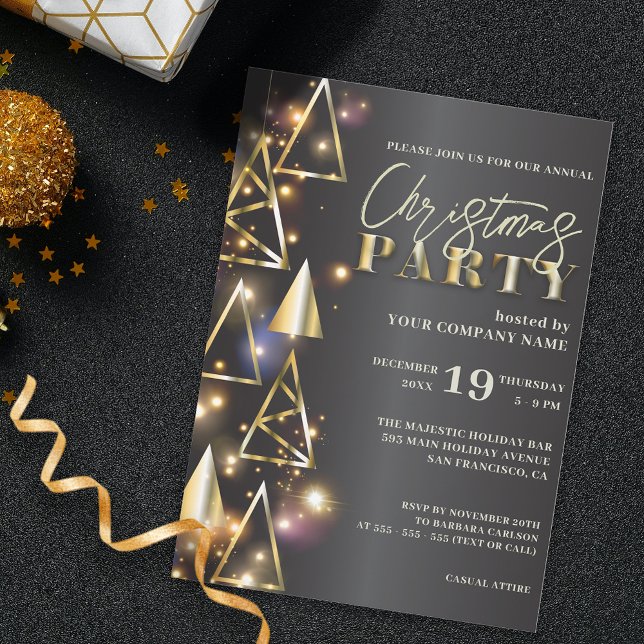 Invitación Moderno y elegante Fiesta de Navidades de negocios (Subido por el creador)