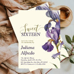 Invitación Moderno y elegante Morado Beige Floral Dulce Dieci<br><div class="desc">Moderno Y Elegante Morado Beige Floral Sweet 16 Invitaciones... Celebra tu 16 cumpleaños con estilo con estas hermosas invitaciones florales. Haga una declaración con estas exquisitas y elegantes invitaciones color café morado beige floral 16. El delicado diseño floral morado y beige exuda elegancia y sofisticación perfecta para su día especial....</div>