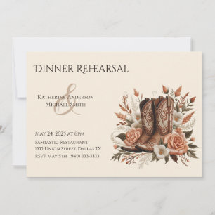 Invitación Moderno y elegante País Occidental - Flores