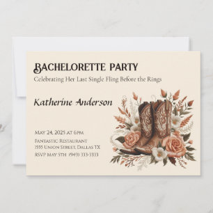 Invitación Moderno y elegante País Occidental - Flores