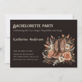 Invitación Moderno y elegante País Occidental - Flores