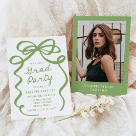 Invitación Moderno y elegante Partido de Graduación de Fotogr
