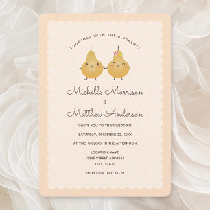 Invitación Moderno y elegante Perfecto Pear Cute Boda caprich