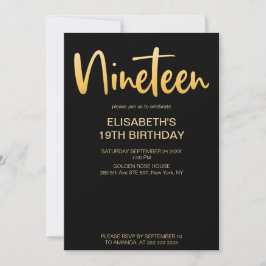 Invitación Moderno y elegante simple fiesta de cumpleaños de