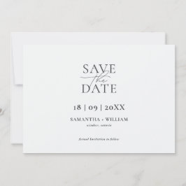 Invitación Moderno y Elegante Simple Save the Date