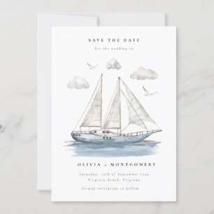 Invitación Moderno y elegante yate náutico