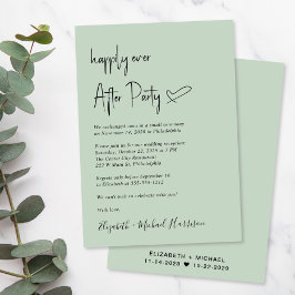Invitación Moderno y feliz desde la recepción de la boda de a