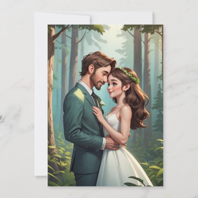 Invitación moderno y felizmente después de la recepción del f (Anverso)