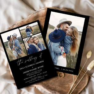Invitación Moderno y Minimalista elegante Boda fotográfico ne