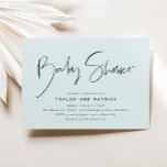 Invitación Moderno y Minimalista simple Baby Shower I manuscr<br><div class="desc">Esta sencilla y elegante invitación a la ducha para bebés incluye un guión de estilo manuscrito con los detalles del evento a continuación.</div>