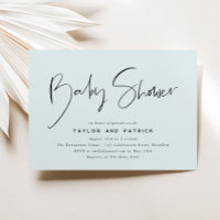 Moderno y Minimalista simple Baby Shower I manuscr