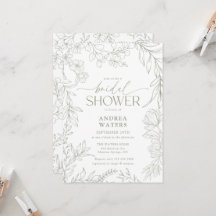 Moderno y moderno elegante floral Classic Bridal S