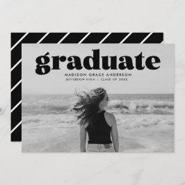 Invitación Moderno y negrita Partido de Graduación de Fotogra