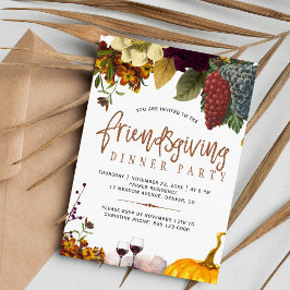 Invitación Moderno y ruso fiesta de Acción de Gracias