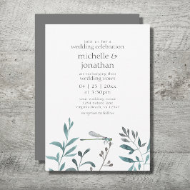 Invitación Moderno y sencillo Boda de vegetación en el jardín