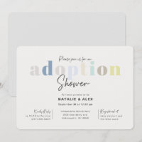 Moderno y simple adopción de un niño Baby Shower
