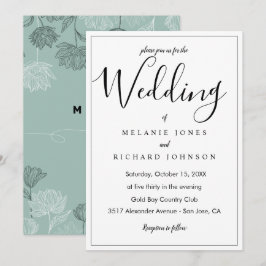 Invitación Moderno y simple Boda de escritura caligráfica ele