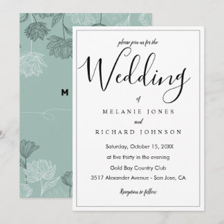 Invitación Moderno y simple Boda de escritura caligráfica ele