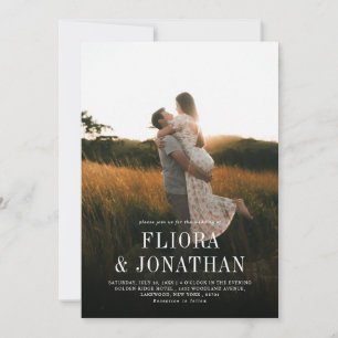Invitación Moderno y simple Boda de fotografía de Moda rural 