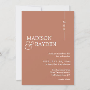 Invitación Moderno y simple Boda de fotografía en monograma d