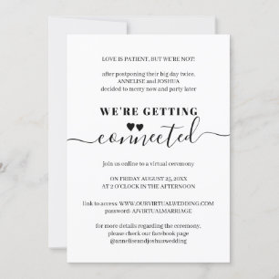 Invitación Moderno y simple boda de tipografía