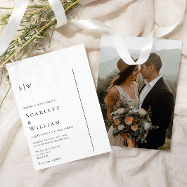 Invitación Moderno y simple Boda fotográfico de monograma mín