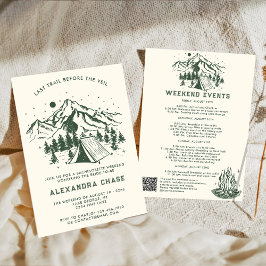 Invitación Moderno y Simple Cam Bachelorette Itinerary Weeken