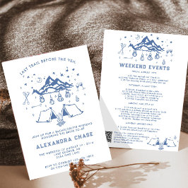 Invitación Moderno y Simple Cam Bachelorette Itinerary Weeken