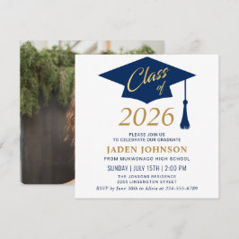 Invitación Moderno y simple clase de la fiesta de graduación 