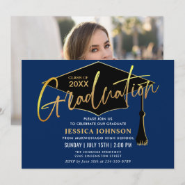 Invitación Moderno y simple clase de la fiesta de graduación