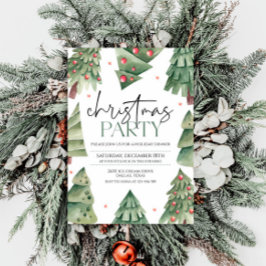 Invitación Moderno y simple Fiesta de árbol de Navidad Boho