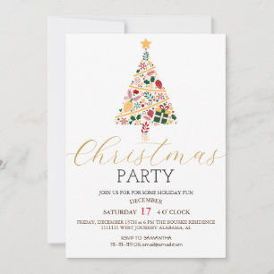 Invitación Moderno y simple Fiesta de Navidades de guiones el