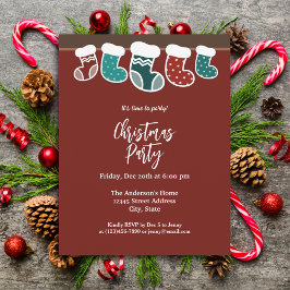 Invitación Moderno y simple fiesta de vacaciones de Navidades
