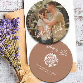 Invitación Moderno y simple Guardar el Boda de superposición