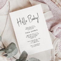 Moderno y simple Hola Bebé! Baby Shower