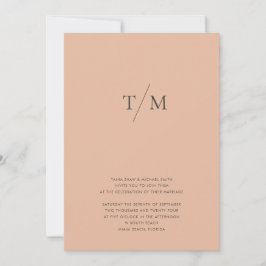 Invitación Moderno y simple monograma Rubor Mix & Match Boda