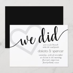 Invitación Moderno y simple que hicimos Guión del corazón d