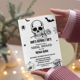 Invitación Modernos boos de Halloween antes de la ducha de no