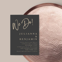 Modernos hacemos Boda elegante de pizarra negra be